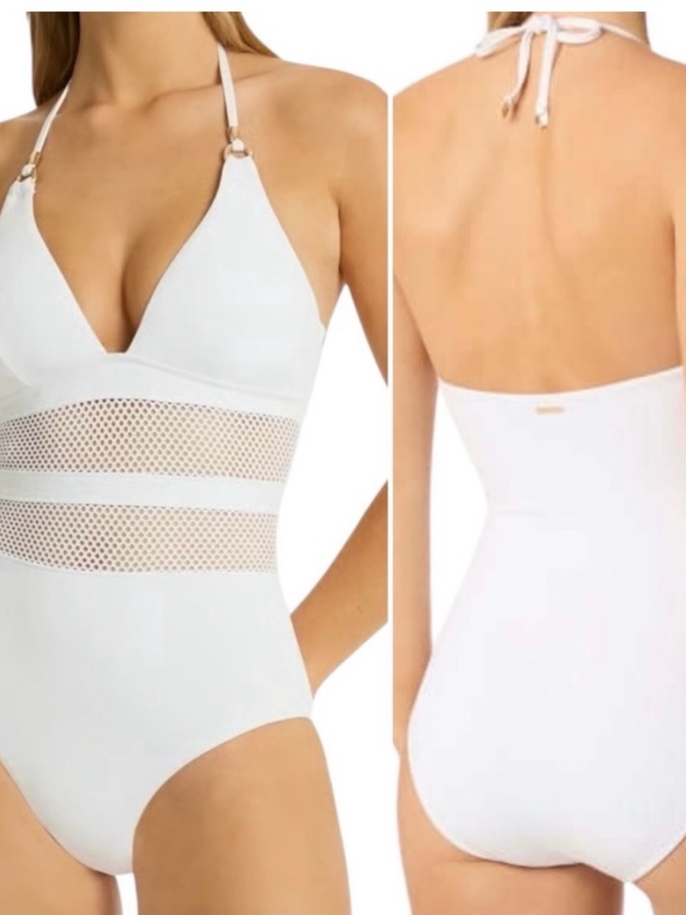 Sea Level Swim sz 6 Longline Halter One-Piece Swimsuit white NWT summer vacation
